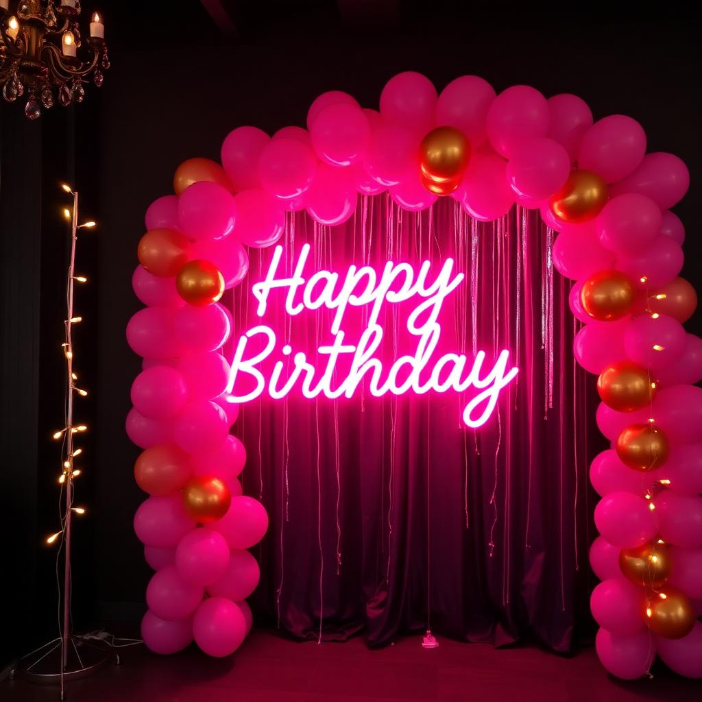 A pink & gold birthday
